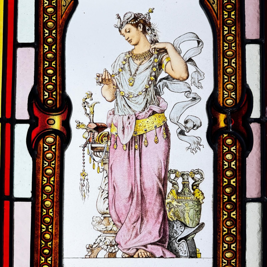 Vitrail à la danseuse orientale (219 x 45 cm) | Biron 