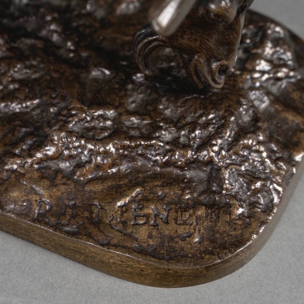 Sculpture – Chèvre Broutant , Pierre – Jules Mêne (1810-1879) – Bronze | Biron 