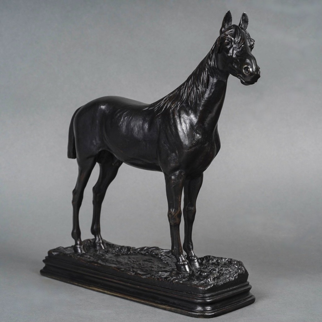Sculpture – Le Cheval Niger , Alfred Dubucand (1828 – 1894) – Bronze | Biron 