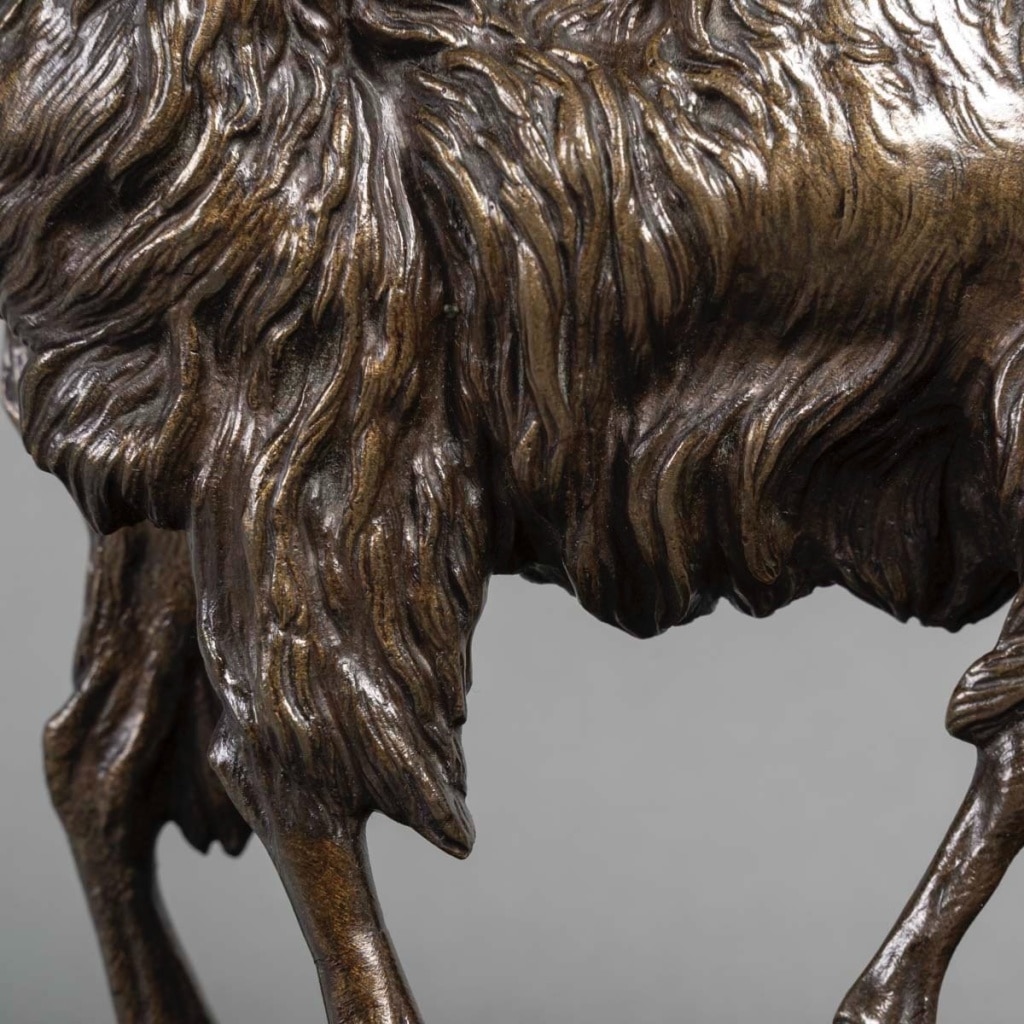 Sculpture – Chèvre Broutant , Pierre – Jules Mêne (1810-1879) – Bronze | Biron 