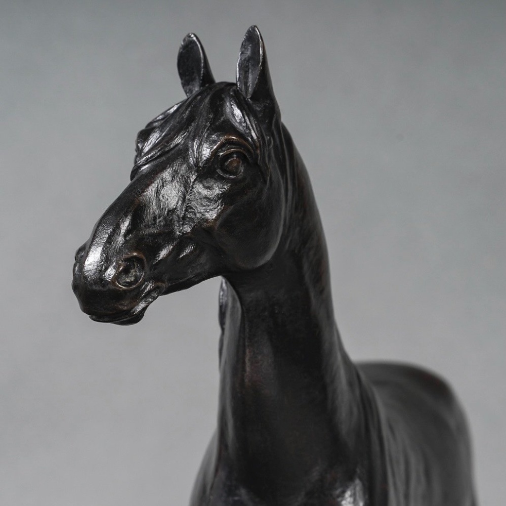 Sculpture – Le Cheval Niger , Alfred Dubucand (1828 – 1894) – Bronze | Biron 