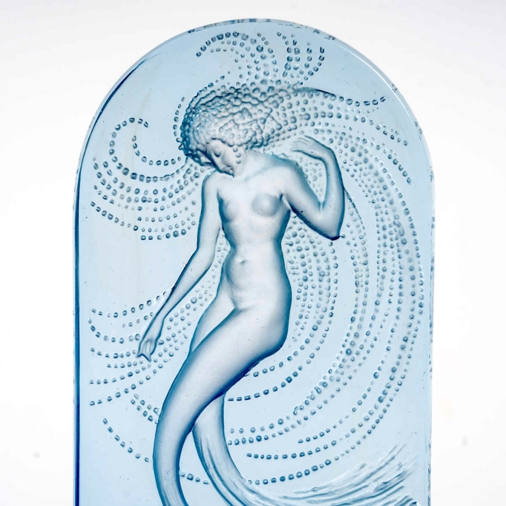 Baguier ashtray “Naïade” blue glass by René LALIQUE | Biron