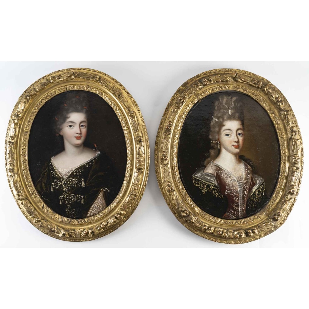 Paire De Portraits Attribués à Pierre Mignard 1612-1695 | Biron 