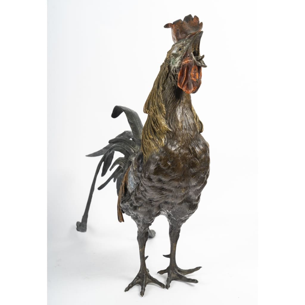 Grand Coq En Bronze Fin Du XIXème Siècle | Biron 