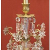 Paire de chandeliers en bronze et cristal Baccarat, XIXème siècle | Biron 