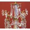 Paire de chandeliers en bronze et cristal Baccarat, XIXème siècle | Biron 