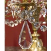 Paire de chandeliers en bronze et cristal Baccarat, XIXème siècle | Biron 