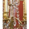 Paire de chandeliers en bronze et cristal Baccarat, XIXème siècle | Biron 
