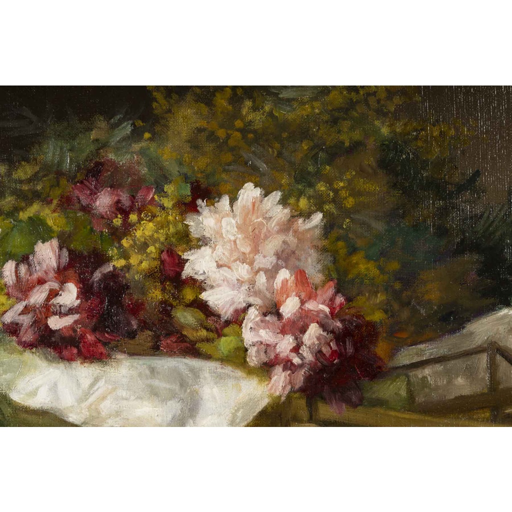 Corbeille de Pivoines et Mimosas signé Barbaud Koch | Biron 