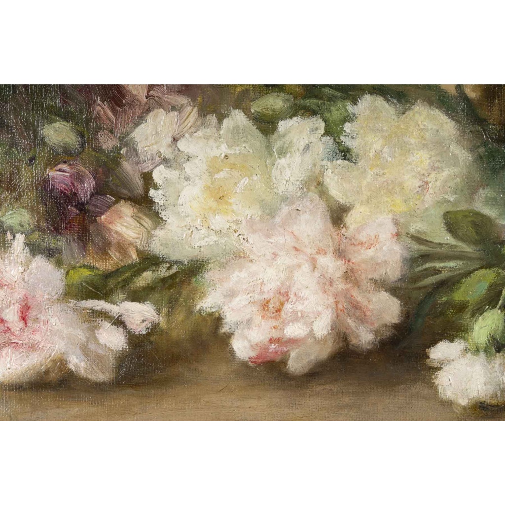 Corbeille de Pivoines et Mimosas signé Barbaud Koch | Biron 