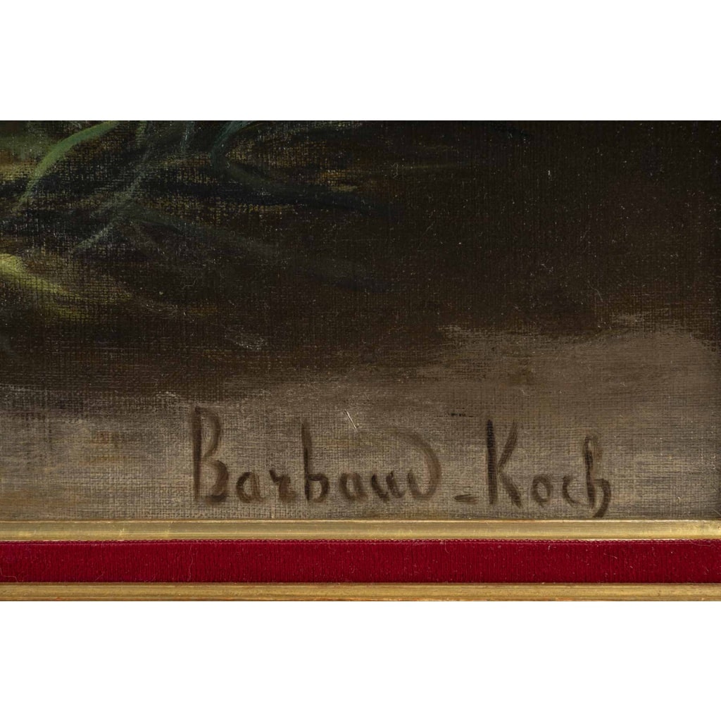 Corbeille de Pivoines et Mimosas signé Barbaud Koch | Biron 