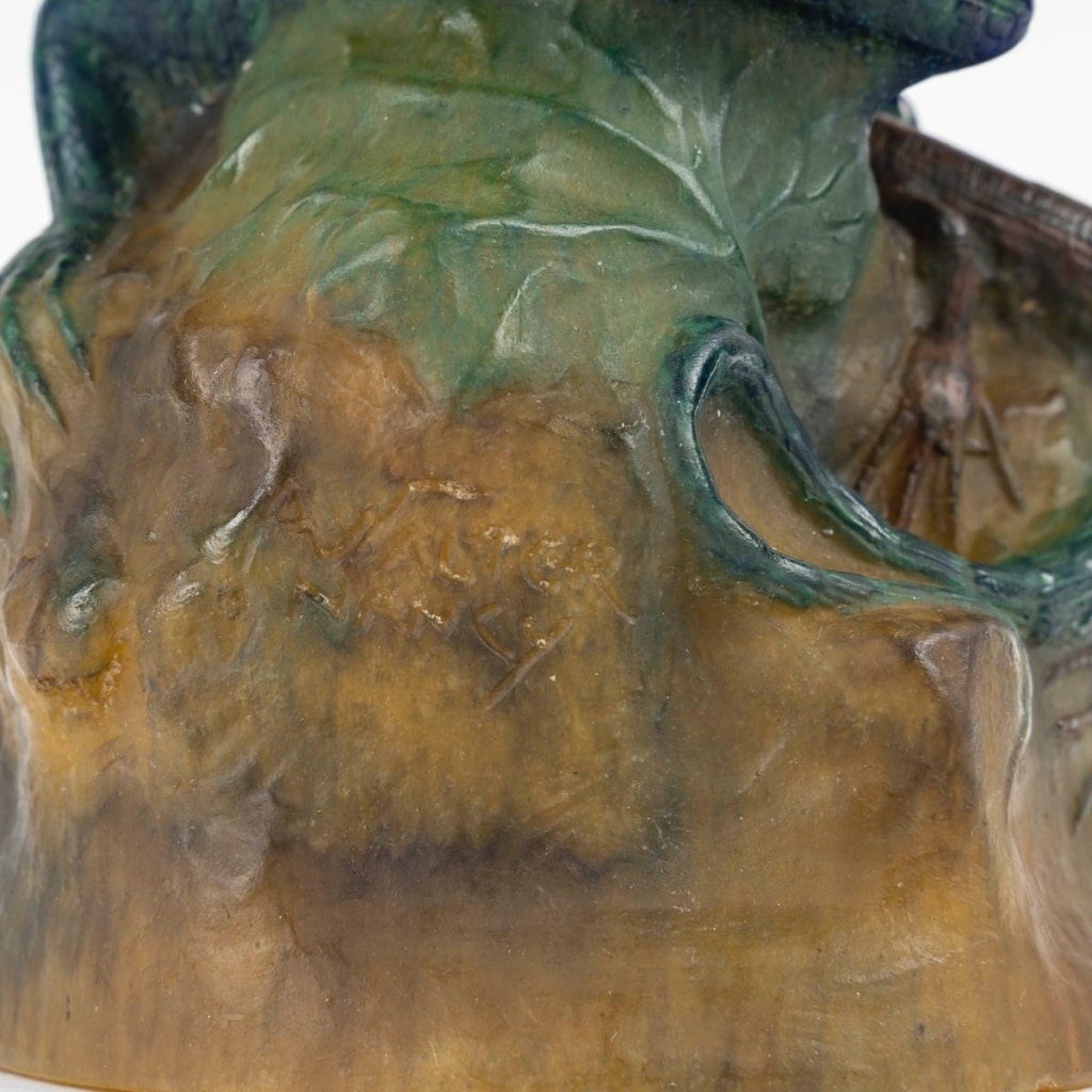 Amalric Walter (1870-1959) Verrier & Henri Bergé (1870-1937) Sculpteur,Presse-papiers en Pâte-de-Verre » Les Lézards » | Biron 