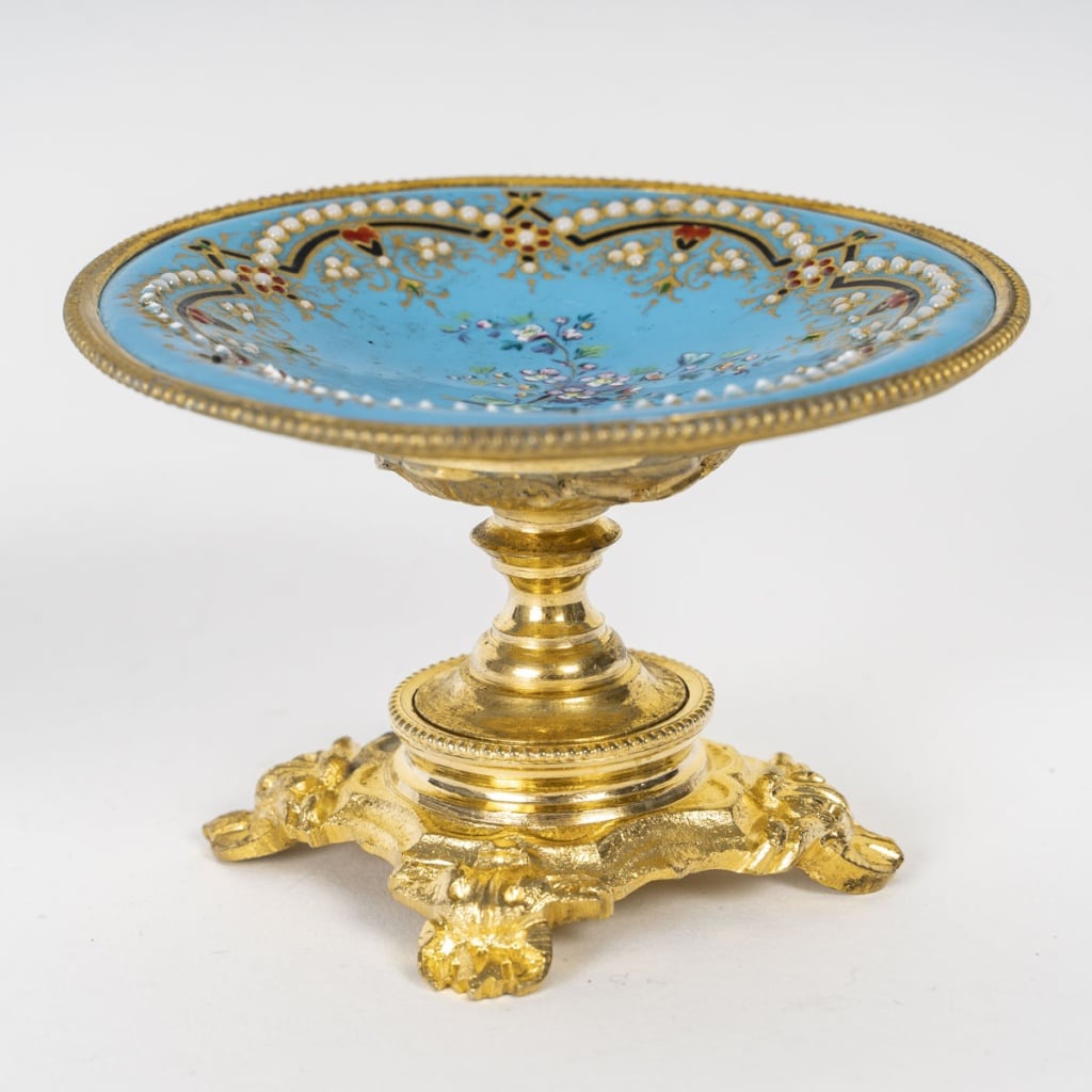 le Miniature coupe en émail et bronze doré, fin XIXème sièc | Biron 