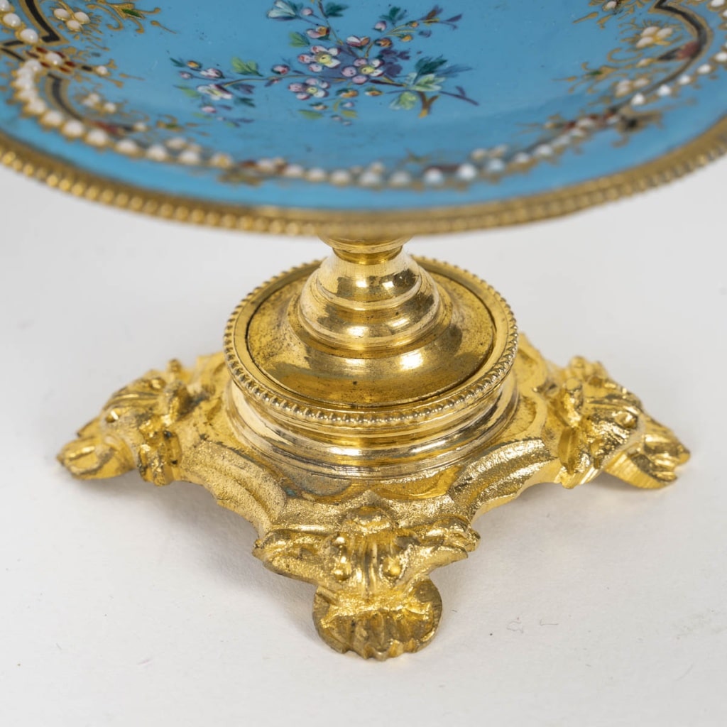 le Miniature coupe en émail et bronze doré, fin XIXème sièc | Biron 