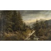 Un tableau huile sur toile sous-bois encadré, fin XIXème siècle | Biron 