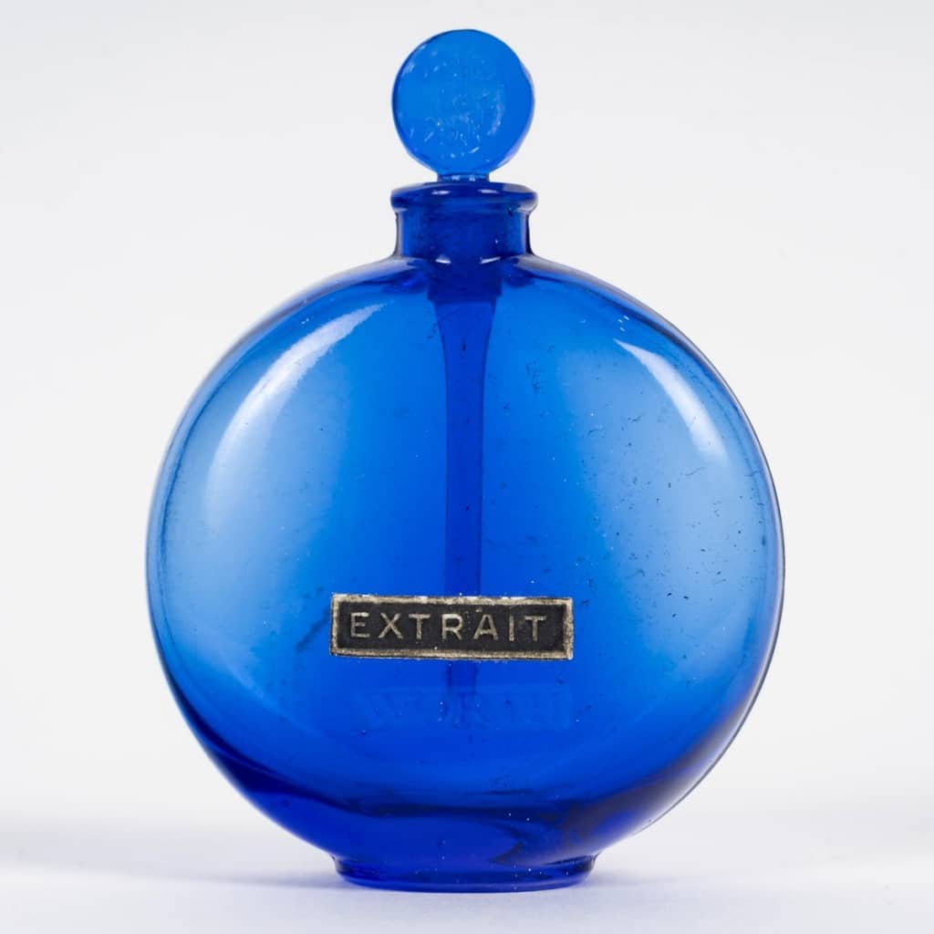 1924 René Lalique – Deux Flacons Je Reviens – Dans La Nuit Verre Bleu Pour Worth | Biron 