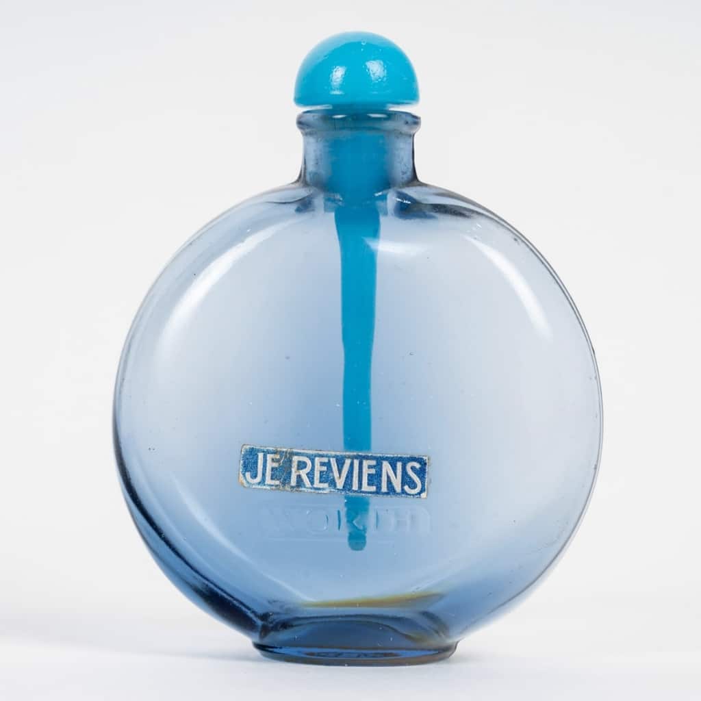 1924 René Lalique – Deux Flacons Je Reviens – Dans La Nuit Verre Bleu Pour Worth | Biron 
