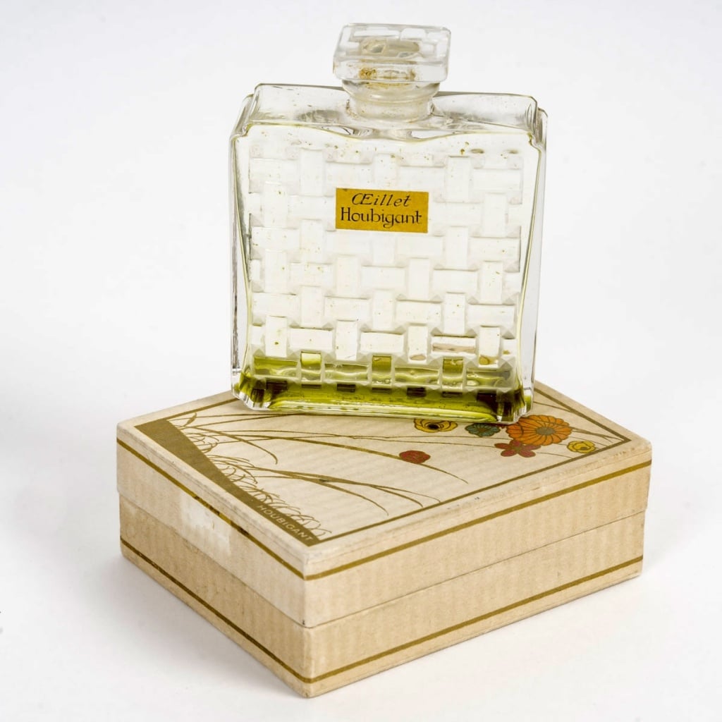 1919 René Lalique – Flacon Oeillet Verre Blanc Pour Houbigant | Biron 