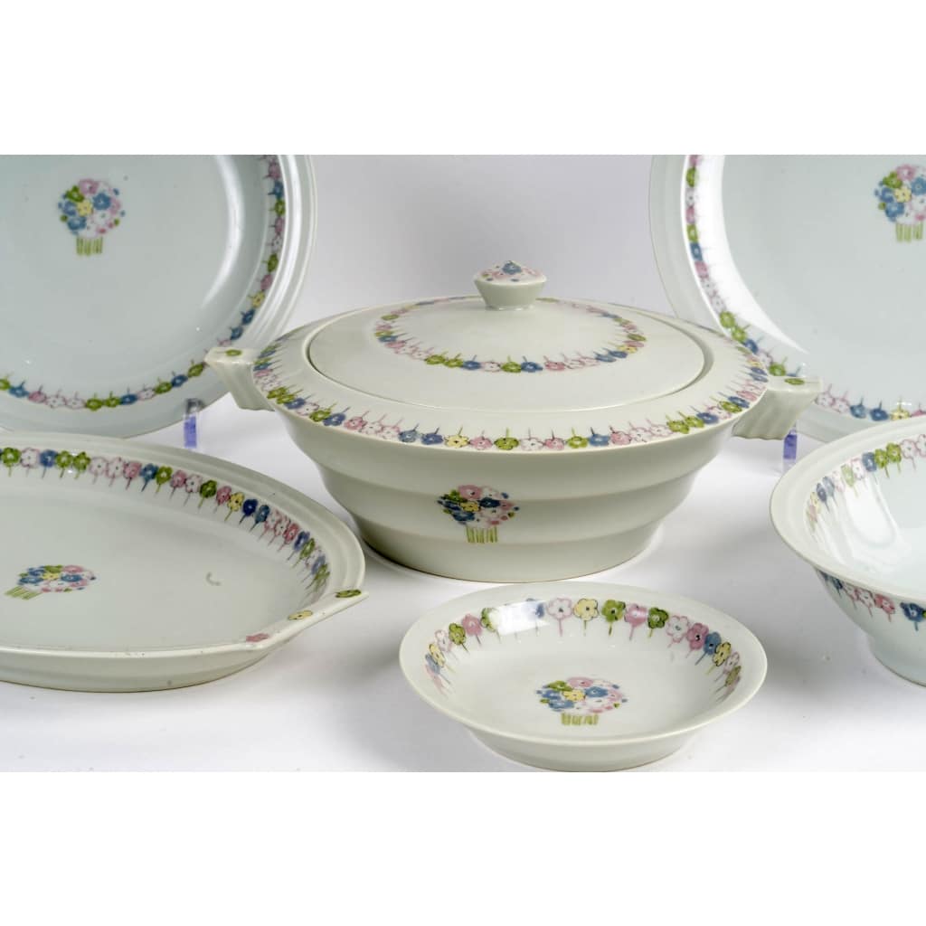 Suzanne Lalique Et Haviland – Service Nicole Porcelaine Céladon – 35 pièces | Biron 