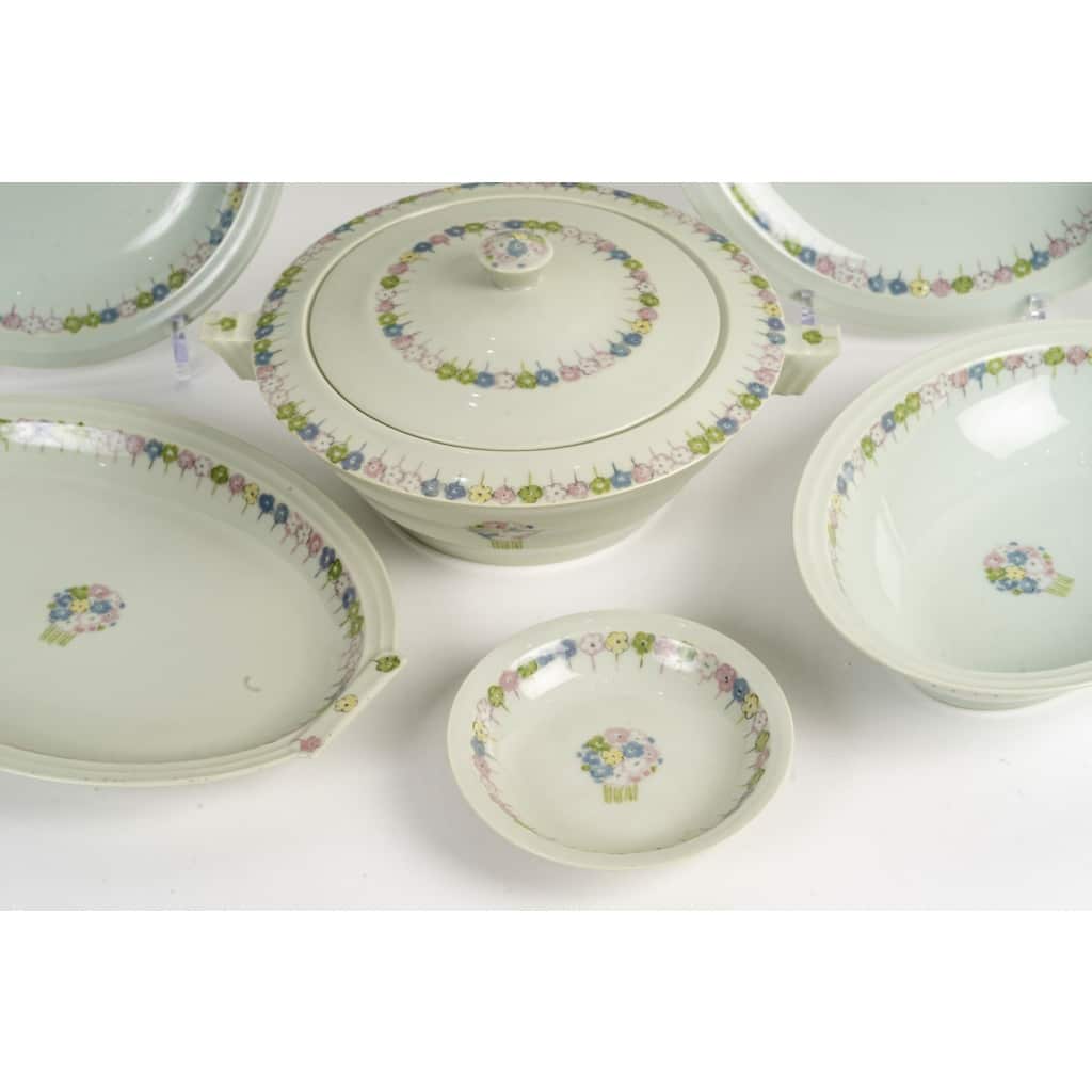 Suzanne Lalique Et Haviland – Service Nicole Porcelaine Céladon – 35 pièces | Biron 