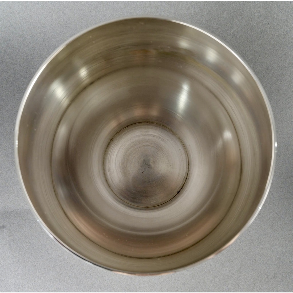 Puiforcat – 3 Vases Gigognes Art Deco Moderniste Métal Argenté | Biron 