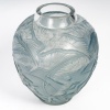 “Archers” vase, white glass with blue patina | Biron
