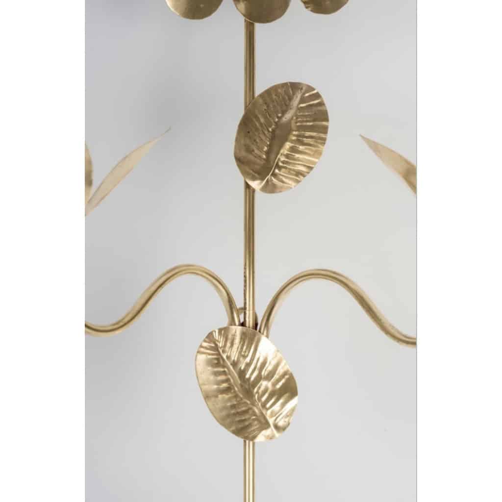 1960 Grande paire d’appliques en laiton dorÃ© de la Maison HonorÃ© | Biron 