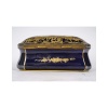 Coffret en bleu de Sèvres, décors émaillés et dorés, XIXème siècle, époque Napoléon III. | Biron 