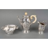Service Thé et Café Art Nouveau argent massif et ivoire de BONVALLET et CARDEILHAC | Biron 