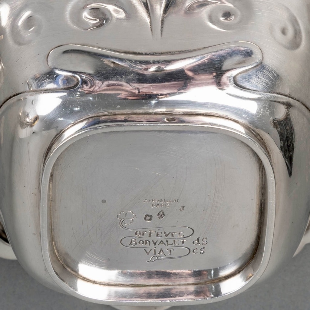 Service Thé et Café Art Nouveau argent massif et ivoire de BONVALLET et CARDEILHAC | Biron 