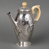 Service Thé et Café Art Nouveau argent massif et ivoire de BONVALLET et CARDEILHAC | Biron 