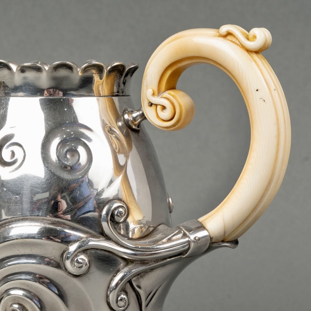 Service Thé et Café Art Nouveau argent massif et ivoire de BONVALLET et CARDEILHAC | Biron 