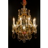 Lustre de style Louis XV en bronze doré et décor de cristal taillé signé par les Cristalleries de Baccarat vers 1890 | Biron 
