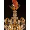 Lustre de style Louis XV en bronze doré et décor de cristal taillé signé par les Cristalleries de Baccarat vers 1890 | Biron 