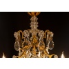 Lustre de style Louis XV en bronze doré et décor de cristal taillé signé par les Cristalleries de Baccarat vers 1890 | Biron 