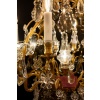 Lustre de style Louis XV en bronze doré et décor de cristal taillé signé par les Cristalleries de Baccarat vers 1890 | Biron 