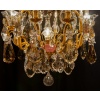 Lustre de style Louis XV en bronze doré et décor de cristal taillé signé par les Cristalleries de Baccarat vers 1890 | Biron 