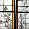 Vitraux aux fleurs et oiseaux (223 x 180 cm) | Biron 