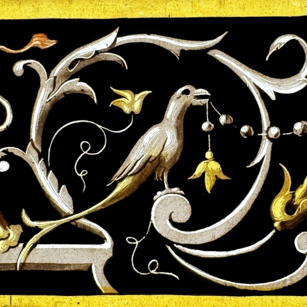 Vitrail homme au mousquet #1 (65 x 42 cm) | Biron 