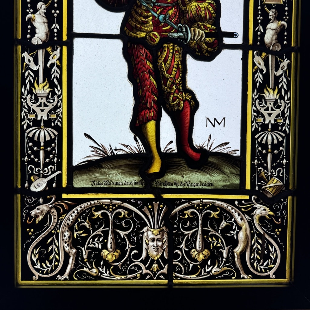Vitrail au lancier (65 x 42 cm) | Biron 