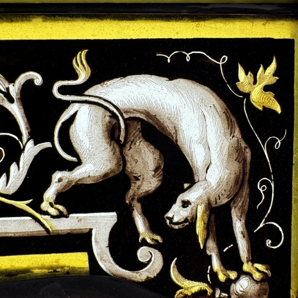Vitrail au lancier (65 x 42 cm) | Biron 