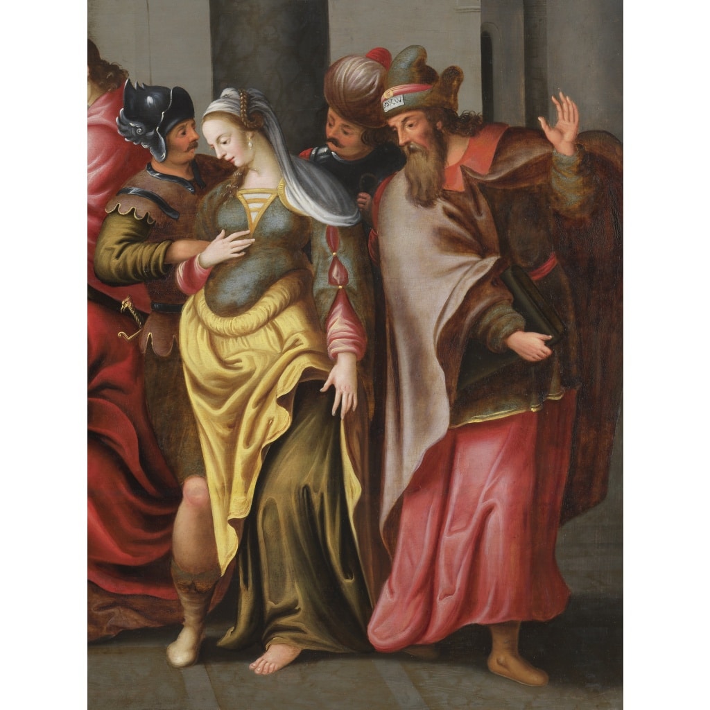 Le Christ et la Femme adultère – Suite du Maître du Fils prodigue vers 1600 | Biron 