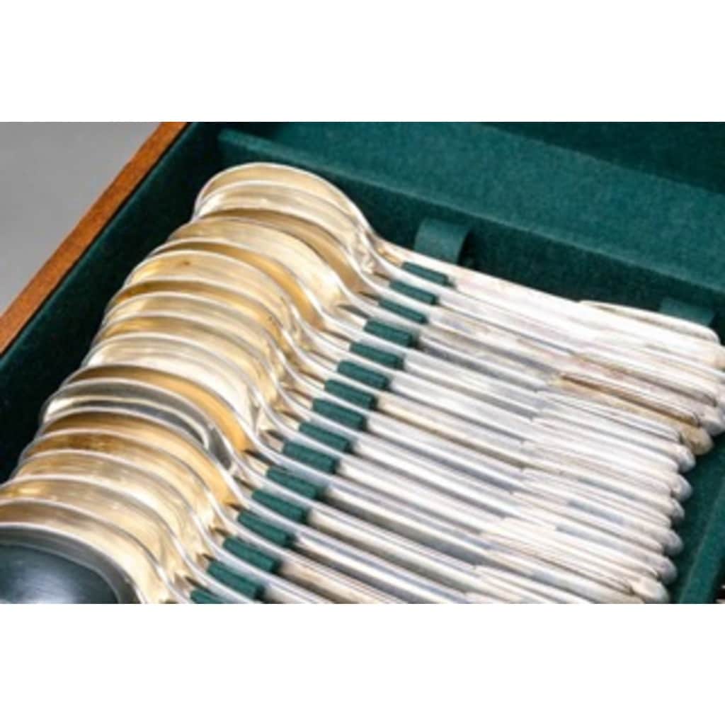 FJERDINGSTAD – Ménagère en argent massif 78 Pièces ART DECO | Biron 