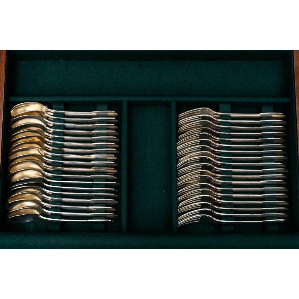 FJERDINGSTAD – Ménagère en argent massif 78 Pièces ART DECO | Biron 
