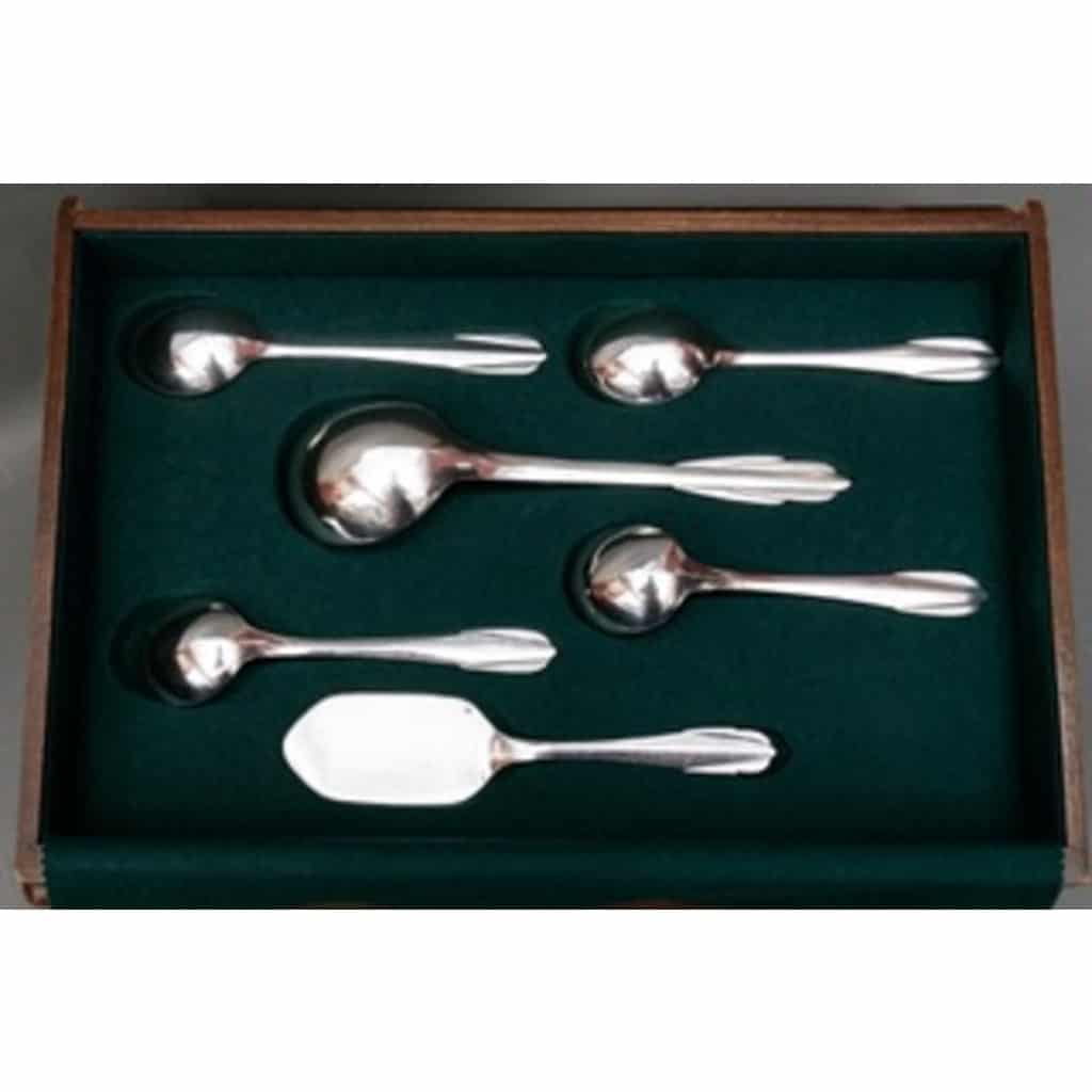 FJERDINGSTAD – Ménagère en argent massif 78 Pièces ART DECO | Biron 