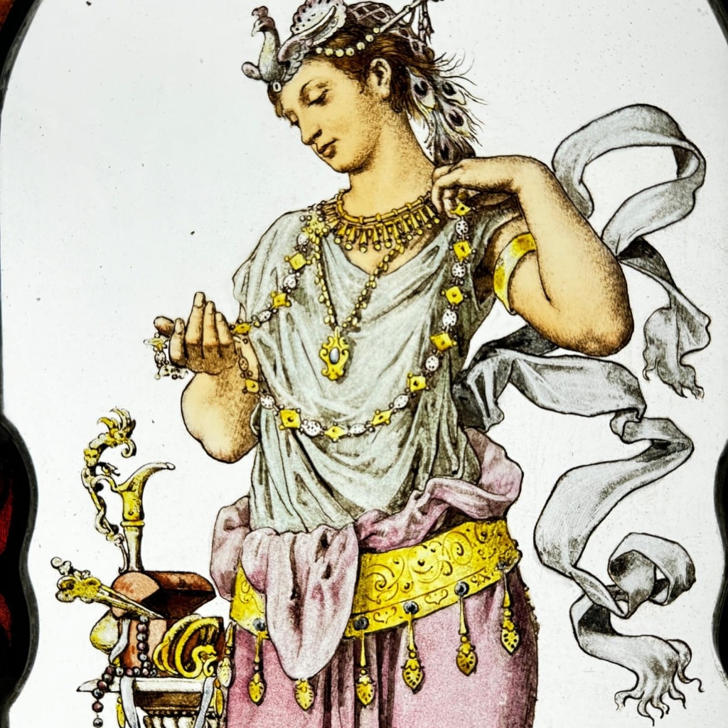 Vitrail à la danseuse orientale (219 x 45 cm) | Biron 