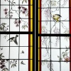 Vitraux aux fleurs et oiseaux (223 x 180 cm) | Biron 