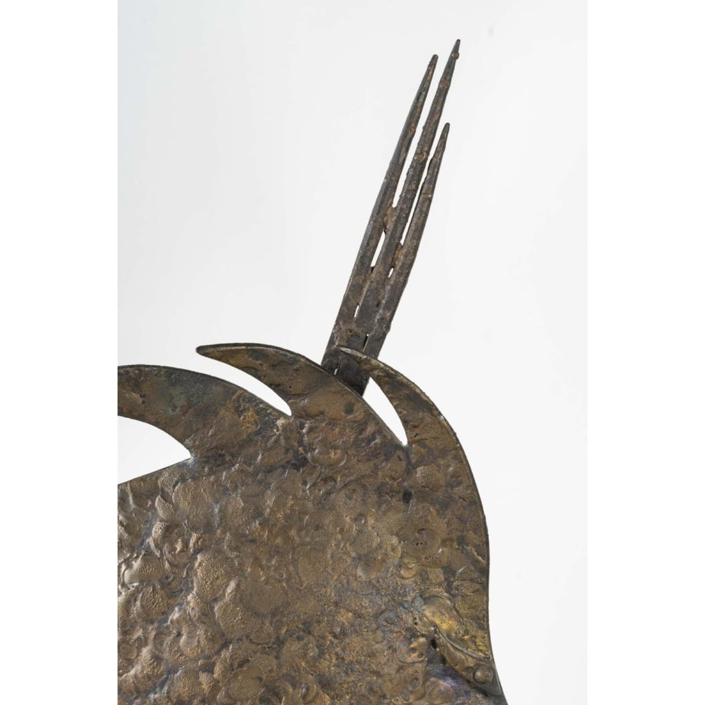 Sculpture en fer forgé représentant un poisson d’époque Art Déco, circa 1930. | Biron 