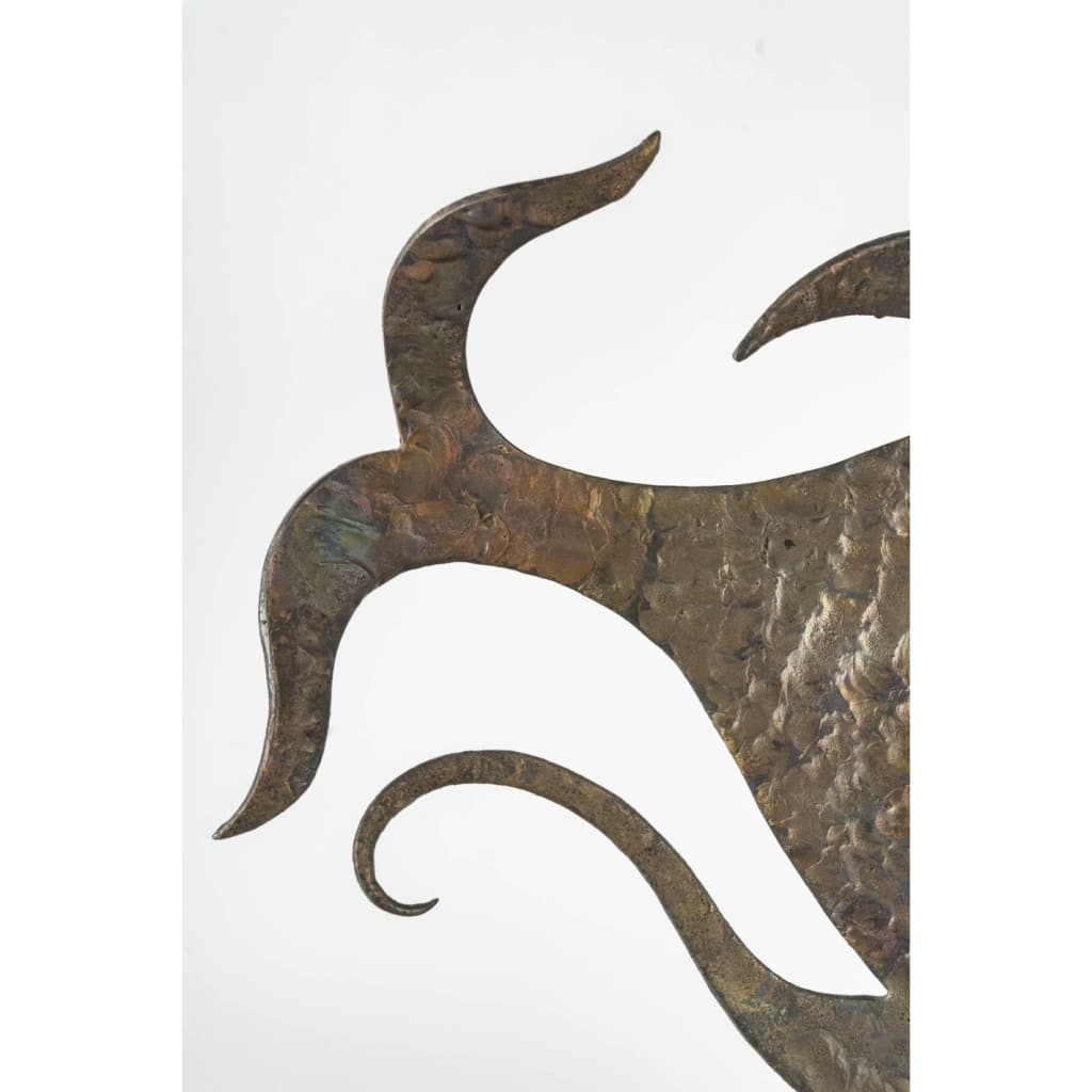 Sculpture en fer forgé représentant un poisson d’époque Art Déco, circa 1930. | Biron 