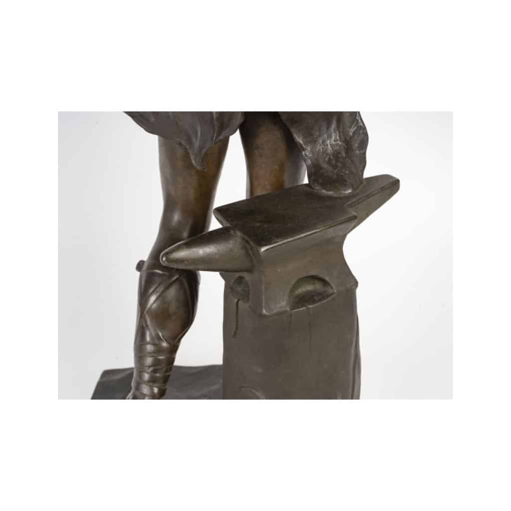 Sculpture en régule de Siegfried de style Napoléon III, 1900. | Biron 